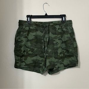 Old Navy | Green Camouflage Pull-on Shorts with Pockets